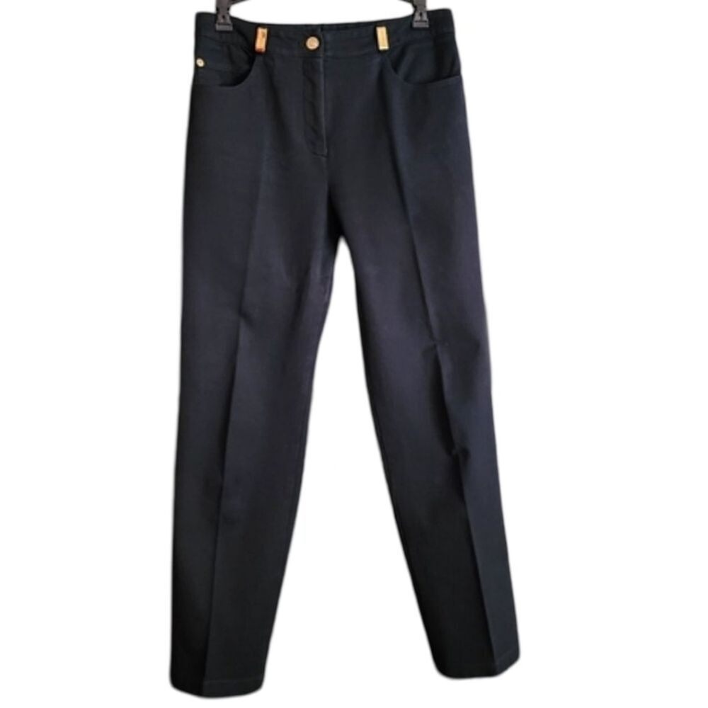 ST. John Black‎ Straight Leg Old Money Pants Women's Size 6